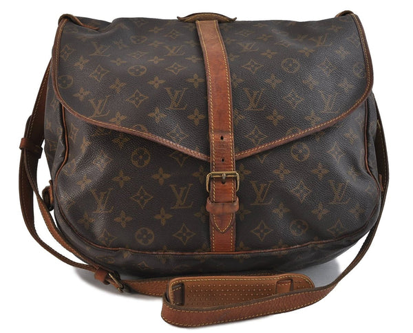 Auth LOUIS VUITTON Monogram Saumur 35 Shoulder Cross Body Bag M42254 LV 8249C