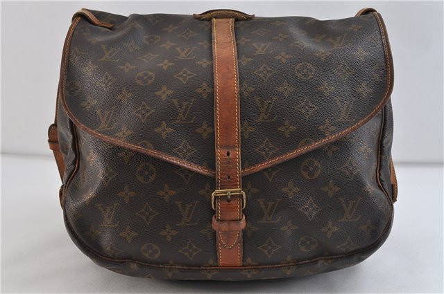 Auth LOUIS VUITTON Monogram Saumur 35 Shoulder Cross Body Bag M42254 LV 8249C