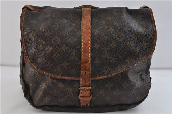 Auth LOUIS VUITTON Monogram Saumur 35 Shoulder Cross Body Bag M42254 LV 8249C