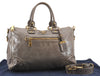 Authentic PRADA Vintage Leather Nappa 2Way Shoulder Hand Tote Bag Gray 8249F