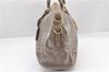 Authentic PRADA Vintage Leather Nappa 2Way Shoulder Hand Tote Bag Gray 8249F