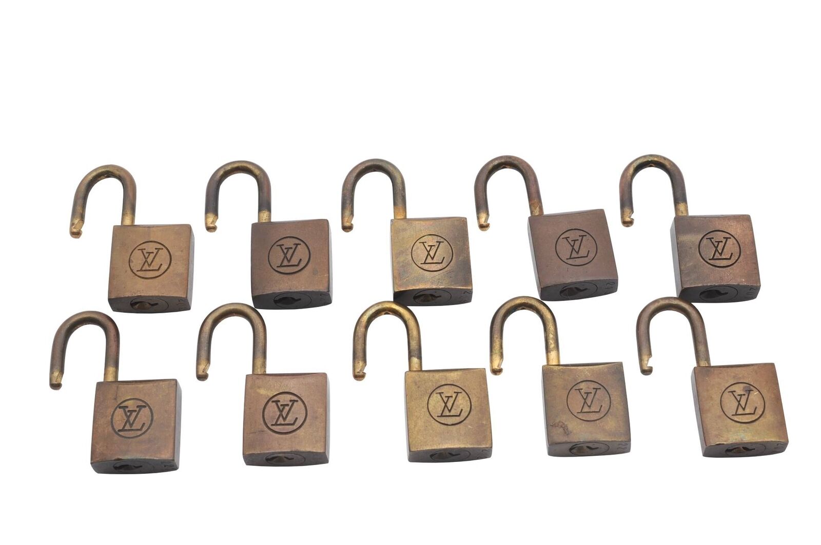 Authentic LOUIS VUITTON Padlock 10Set Old Model LV 8250B