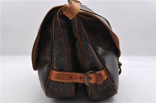 Auth LOUIS VUITTON Monogram Saumur 30 Shoulder Cross Body Bag M42256 LV 8250C