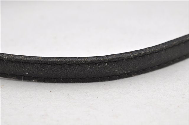 Authentic GUCCI Hand Bag Pouch Purse GG Canvas Leather 07198 Black 8250F