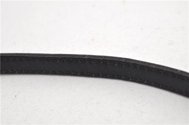 Authentic GUCCI Hand Bag Pouch Purse GG Canvas Leather 07198 Black 8250F