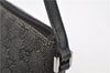 Authentic GUCCI Hand Bag Pouch Purse GG Canvas Leather 07198 Black 8250F