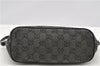 Authentic GUCCI Hand Bag Pouch Purse GG Canvas Leather 07198 Black 8250F