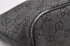 Authentic GUCCI Hand Bag Pouch Purse GG Canvas Leather 07198 Black 8250F