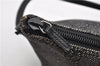 Authentic GUCCI Hand Bag Pouch Purse GG Canvas Leather 07198 Black 8250F