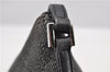 Authentic GUCCI Hand Bag Pouch Purse GG Canvas Leather 07198 Black 8250F