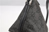 Authentic GUCCI Hand Bag Pouch Purse GG Canvas Leather 07198 Black 8250F