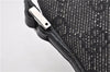 Authentic GUCCI Hand Bag Pouch Purse GG Canvas Leather 07198 Black 8250F