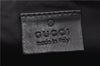 Authentic GUCCI Hand Bag Pouch Purse GG Canvas Leather 07198 Black 8250F
