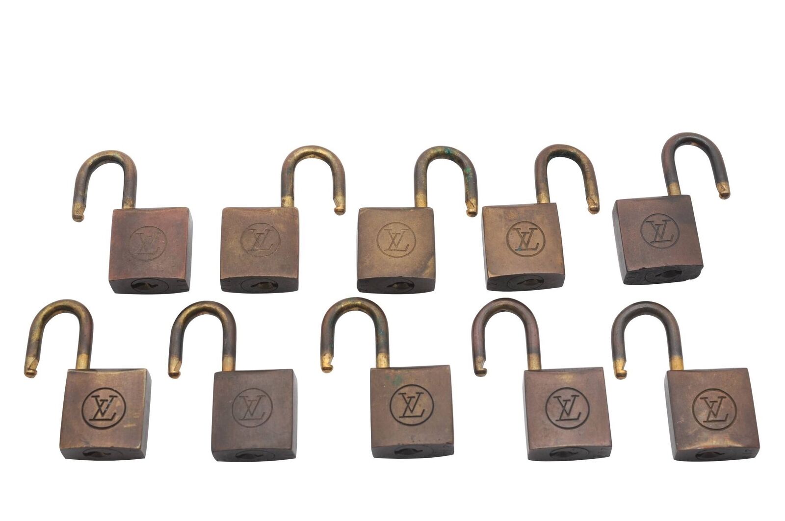 Authentic LOUIS VUITTON Padlock 10Set Old Model LV 8252B