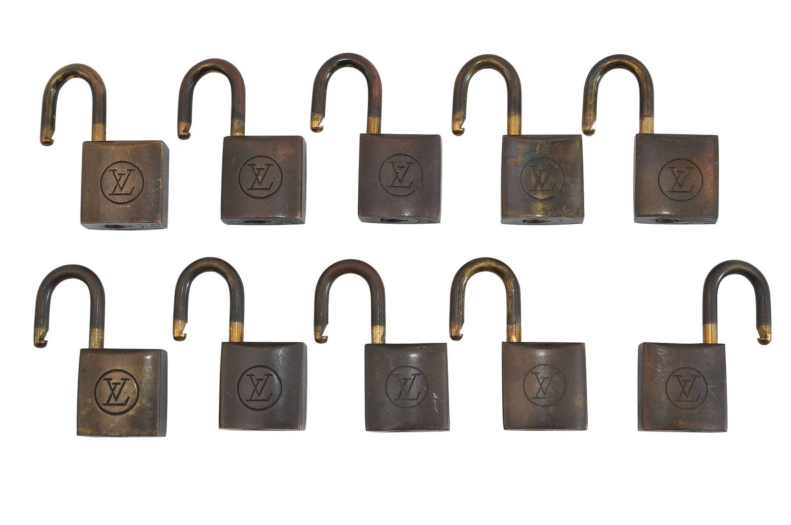 Authentic LOUIS VUITTON Padlock 10Set Old Model LV 8254B