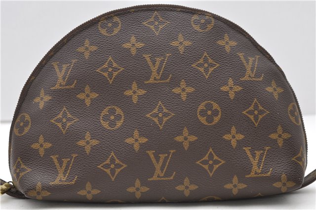 Auth LOUIS VUITTON Monogram Trousse Demi Ronde 23 Cosmetic Pouch M47520 LV 8256C