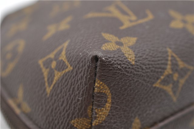 Auth LOUIS VUITTON Monogram Trousse Demi Ronde 23 Cosmetic Pouch M47520 LV 8256C