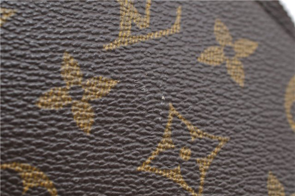 Auth LOUIS VUITTON Monogram Trousse Demi Ronde 23 Cosmetic Pouch M47520 LV 8256C