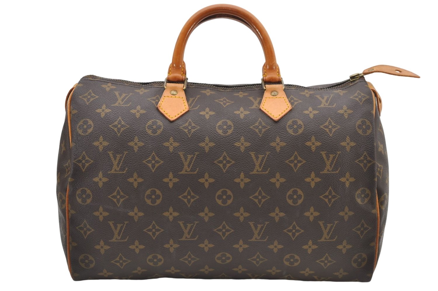 Authentic Louis Vuitton Monogram Speedy 35 Hand Boston Bag M41524 LV 8258D