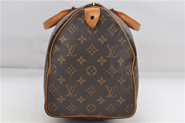 Authentic Louis Vuitton Monogram Speedy 35 Hand Boston Bag M41524 LV 8258D