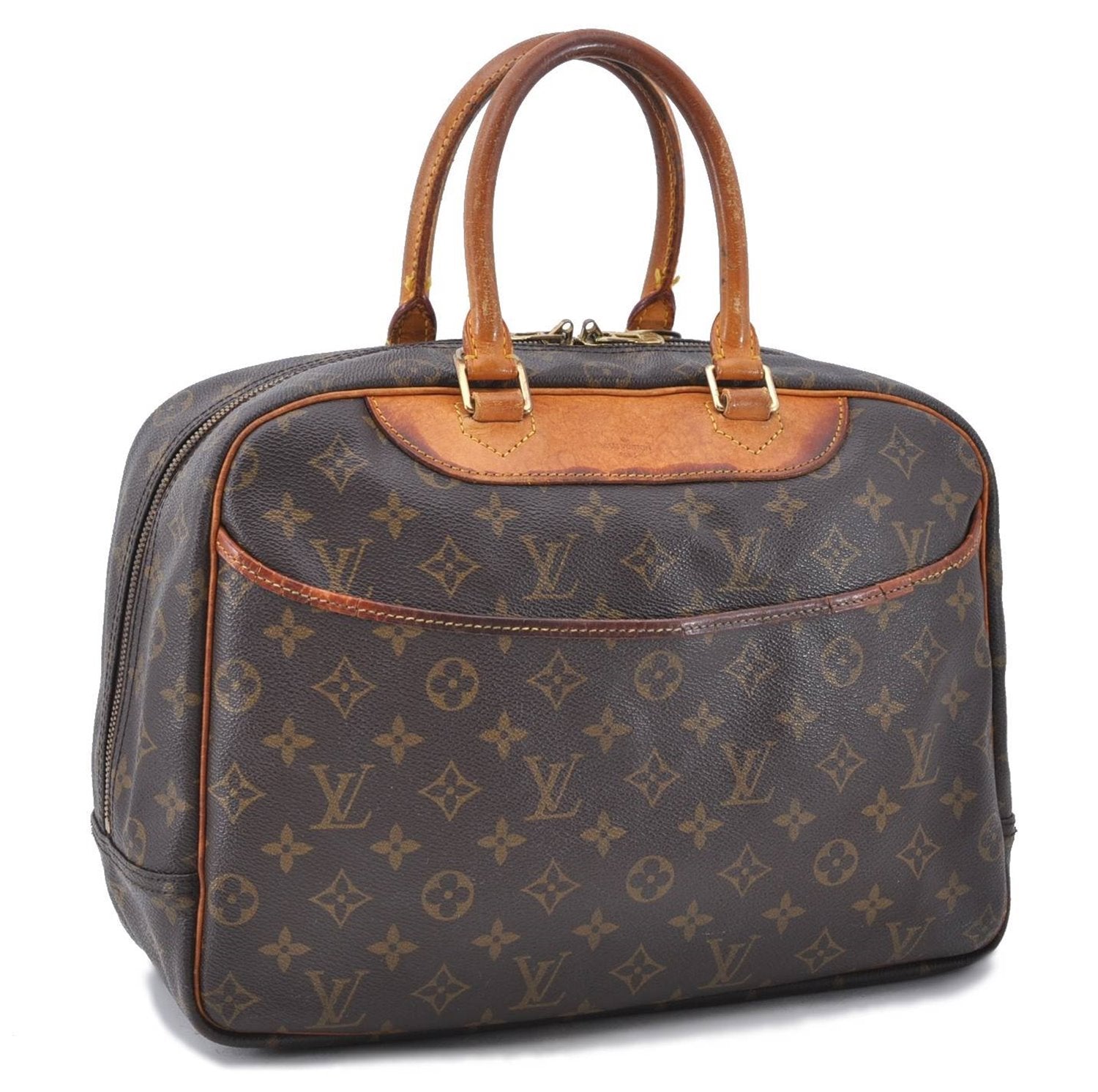 Authentic LOUIS VUITTON Monogram Deauville Hand Bag Purse M47270 LV 8259C