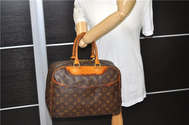 Authentic LOUIS VUITTON Monogram Deauville Hand Bag Purse M47270 LV 8259C