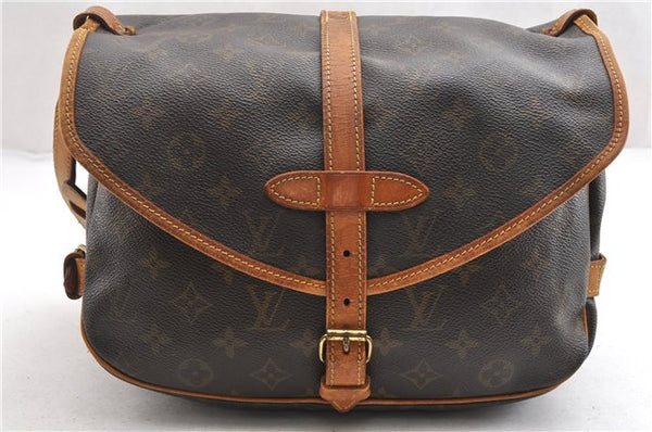 Authentic Louis Vuitton Monogram Saumur 30 Shoulder Cross Bag M42256 LV 8261F