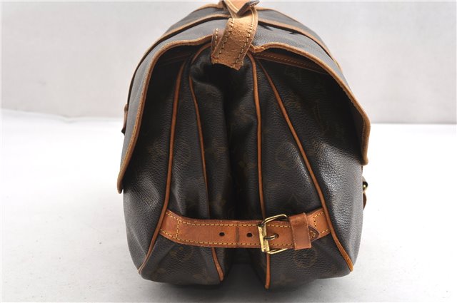 Authentic Louis Vuitton Monogram Saumur 30 Shoulder Cross Bag M42256 LV 8261F