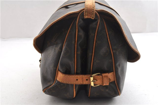 Authentic Louis Vuitton Monogram Saumur 30 Shoulder Cross Bag M42256 LV 8261F