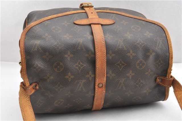 Authentic Louis Vuitton Monogram Saumur 30 Shoulder Cross Bag M42256 LV 8261F