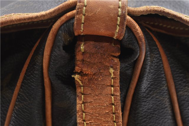 Authentic Louis Vuitton Monogram Saumur 30 Shoulder Cross Bag M42256 LV 8261F