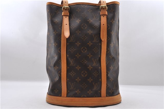Authentic LOUIS VUITTON Monogram Bucket GM Shoulder Bag M42236 LV Junk 8262C