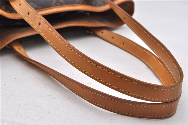 Authentic LOUIS VUITTON Monogram Bucket GM Shoulder Bag M42236 LV Junk 8262C