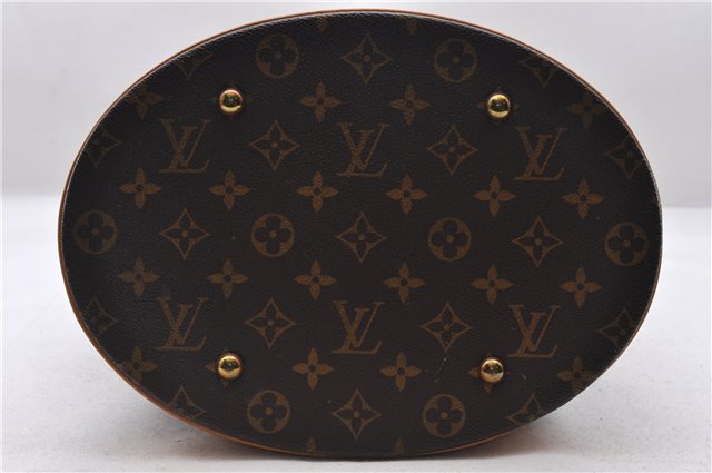 Authentic LOUIS VUITTON Monogram Bucket GM Shoulder Bag M42236 LV Junk 8262C