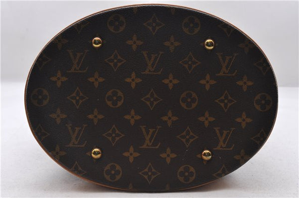 Authentic LOUIS VUITTON Monogram Bucket GM Shoulder Bag M42236 LV Junk 8262C
