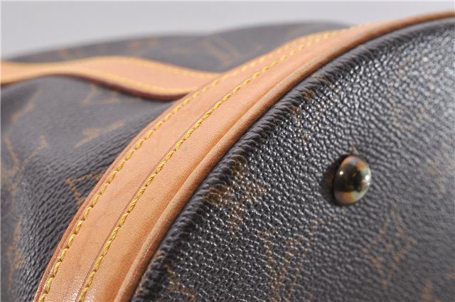 Authentic LOUIS VUITTON Monogram Bucket GM Shoulder Bag M42236 LV Junk 8262C