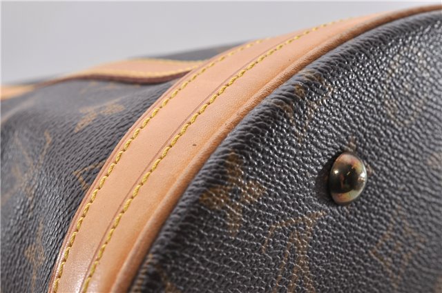 Authentic LOUIS VUITTON Monogram Bucket GM Shoulder Bag M42236 LV Junk 8262C