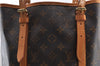 Authentic LOUIS VUITTON Monogram Bucket GM Shoulder Bag M42236 LV Junk 8262C