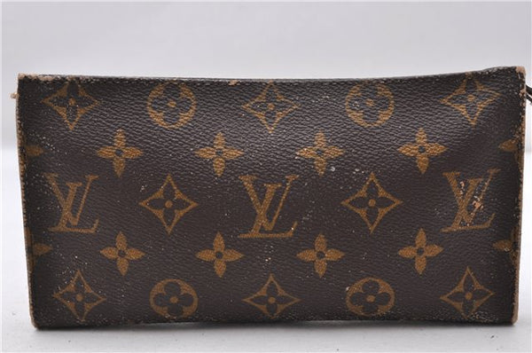 Authentic LOUIS VUITTON Monogram Bucket GM Shoulder Bag M42236 LV Junk 8262C