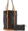 Authentic LOUIS VUITTON Monogram Bucket GM Shoulder Bag M42236 LV Junk 8263C