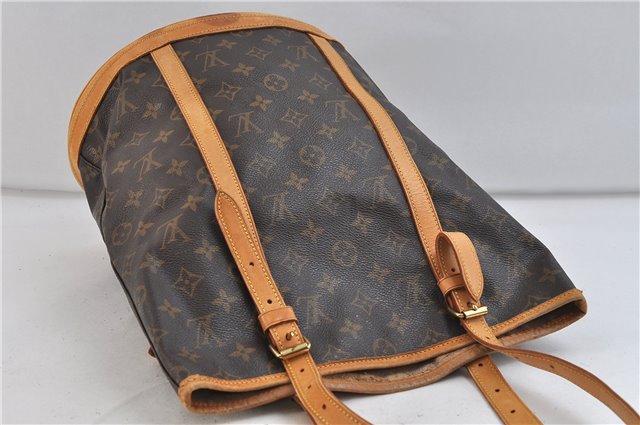 Authentic LOUIS VUITTON Monogram Bucket GM Shoulder Bag M42236 LV Junk 8263C