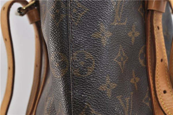 Authentic LOUIS VUITTON Monogram Bucket GM Shoulder Bag M42236 LV Junk 8263C