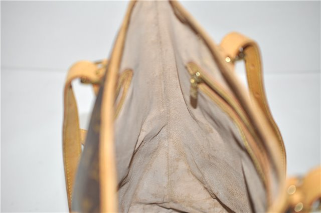 Authentic LOUIS VUITTON Monogram Bucket GM Shoulder Bag M42236 LV Junk 8263C