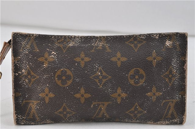Authentic LOUIS VUITTON Monogram Bucket GM Shoulder Bag M42236 LV Junk 8263C