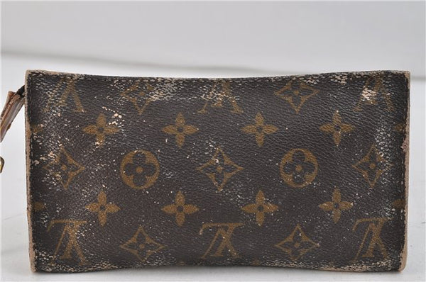 Authentic LOUIS VUITTON Monogram Bucket GM Shoulder Bag M42236 LV Junk 8263C