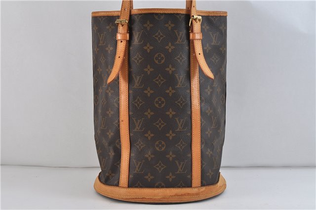 Authentic LOUIS VUITTON Monogram Bucket GM Shoulder Bag M42236 LV Junk 8264C