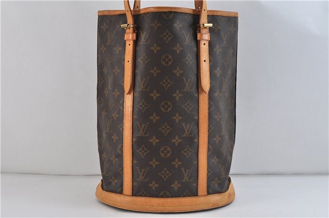 Authentic LOUIS VUITTON Monogram Bucket GM Shoulder Bag M42236 LV Junk 8264C