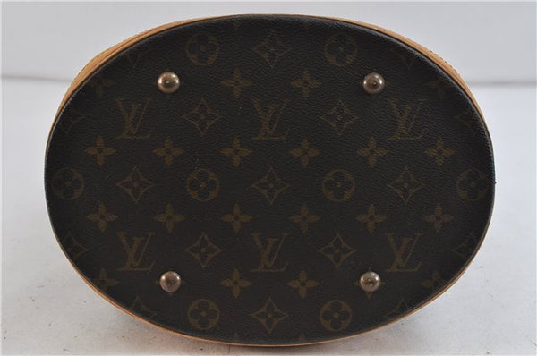 Authentic LOUIS VUITTON Monogram Bucket GM Shoulder Bag M42236 LV Junk 8264C