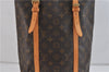 Authentic LOUIS VUITTON Monogram Bucket GM Shoulder Bag M42236 LV Junk 8264C