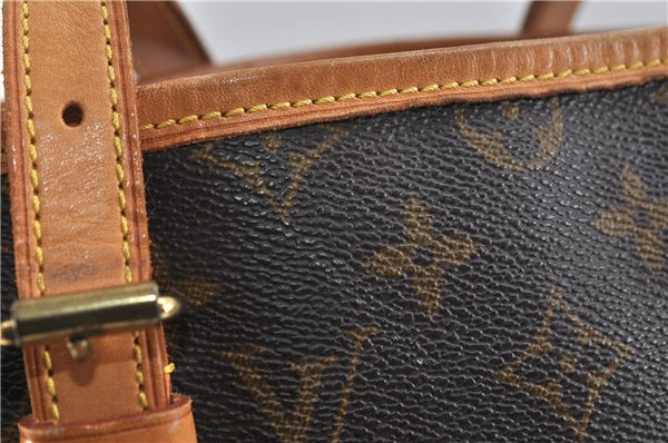 Authentic LOUIS VUITTON Monogram Bucket GM Shoulder Bag M42236 LV Junk 8264C